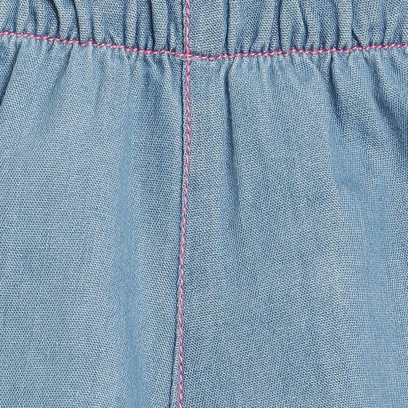 Girls Medium Light Blue Short Woven Trousers image number null